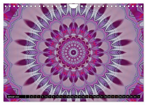 Produktbild: Energie - Mandalas, Spiritualit&auml;t durch die Farbe Lila (Wandkalender 2026 DIN A4 quer), CALVENDO Monatskalender