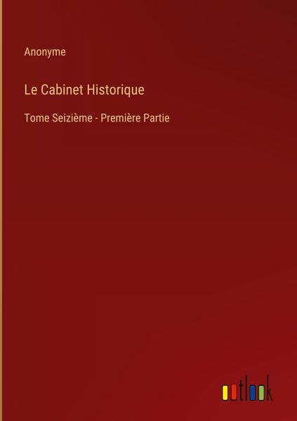 Produktbild: Le Cabinet Historique