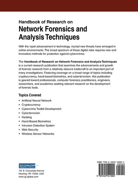 Produktbild: Handbook of Research on Network Forensics and Analysis Techniques