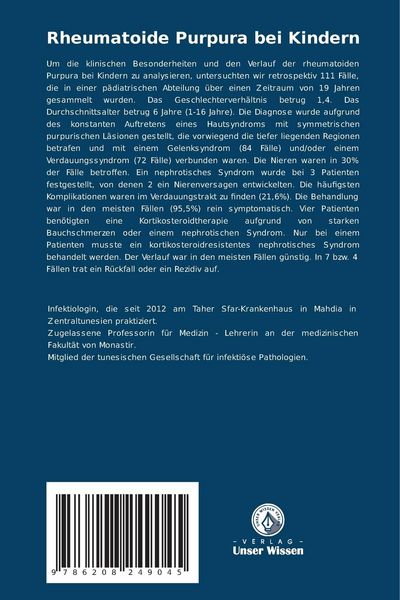 Produktbild: Rheumatoide Purpura bei Kindern