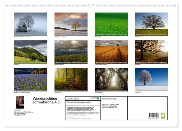 Produktbild: Wundersch&ouml;ne schw&auml;bische Alb (Wandkalender 2026 DIN A2 quer), CALVENDO Monatskalender