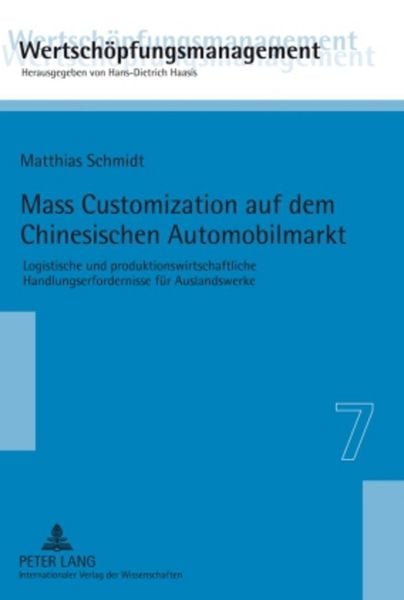 Produktbild: Mass Customization auf dem Chinesischen Automobilmarkt