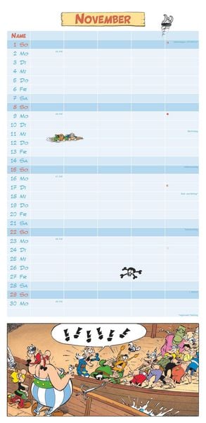 Produktbild: Asterix 2026 Familienplaner - Familien-Timer - Termin-Planer - Kids - Kinder-Kalender - Familien-Kalender - 22x45