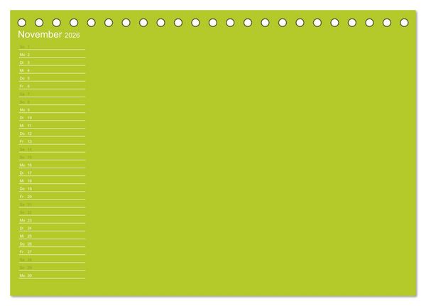 Produktbild: Bastel-Geburtstagskalender gr&uuml;n / Geburtstagskalender (Tischkalender 2026 DIN A5 quer), CALVENDO Monatskalender