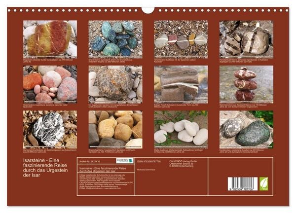 Produktbild: Isarsteine - Eine faszinierende Reise durch das Urgestein der Isar (Wandkalender 2027 DIN A3 quer), CALVENDO Monatskalender