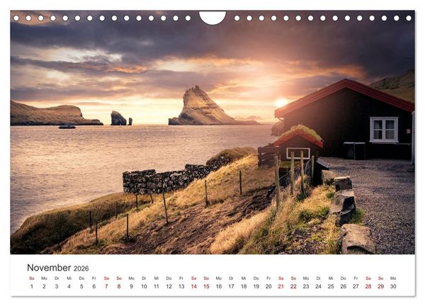 Produktbild: F&Auml;R&Ouml;ER INSELN - Herbstlichter (Wandkalender 2026 DIN A4 quer), CALVENDO Monatskalender