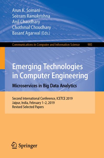 Produktbild: Emerging Technologies in Computer Engineering: Microservices in Big Data Analytics