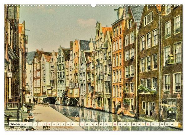 Produktbild: Amsterdam um 1900 (Wandkalender 2026 DIN A2 quer), CALVENDO Monatskalender