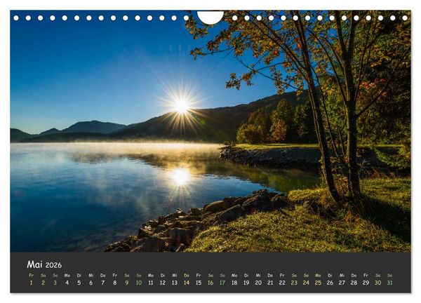 Produktbild: Ammersee bis Walchensee - Traumlandschaften im Voralpenland (Wandkalender 2026 DIN A4 quer), CALVENDO Monatskalender