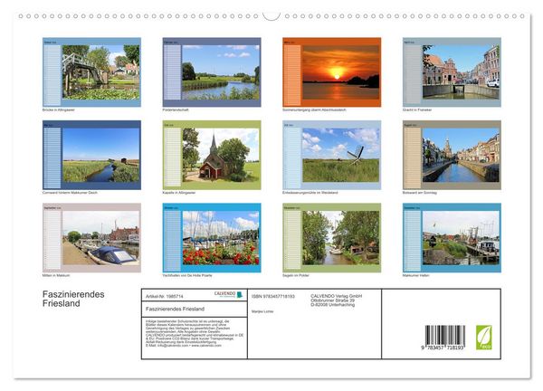 Produktbild: Faszinierendes Friesland (hochwertiger Premium Wandkalender 2026 DIN A2 quer), Kunstdruck in Hochglanz