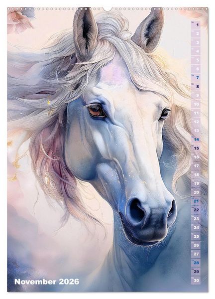 Produktbild: Pferdeliebe - Ein magischer Pferdekalender (Wandkalender 2026 DIN A2 hoch), CALVENDO Monatskalender