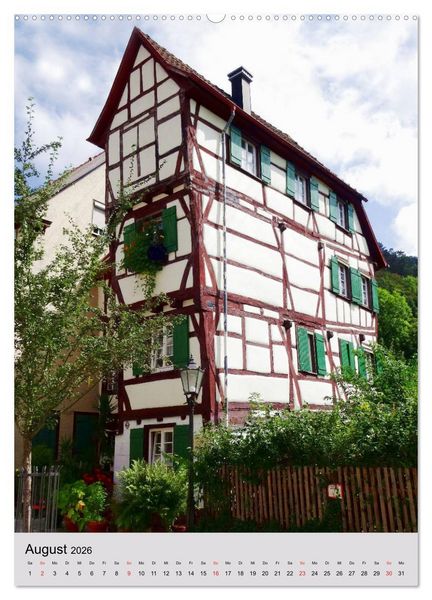 Produktbild: Fachwerkh&auml;user - schmal, krumm, schief (hochwertiger Premium Wandkalender 2026 DIN A2 hoch), Kunstdruck in Hochglanz