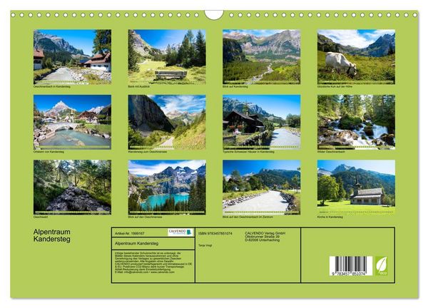 Produktbild: Alpentraum Kandersteg (Wandkalender 2026 DIN A3 quer), CALVENDO Monatskalender