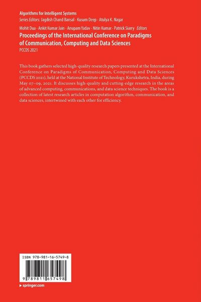 Produktbild: Proceedings of the International Conference on Paradigms of Communication, Computing and Data Sciences