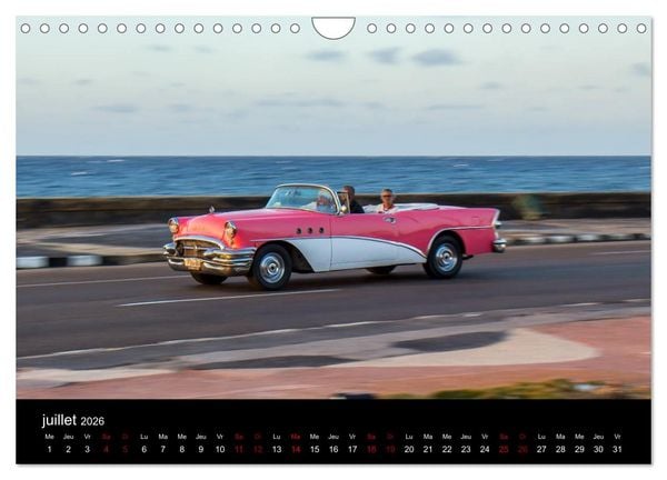 Produktbild: Cuba les belles am&eacute;ricaines (Calendrier mural 2026 DIN A4 vertical), CALVENDO calendrier mensuel