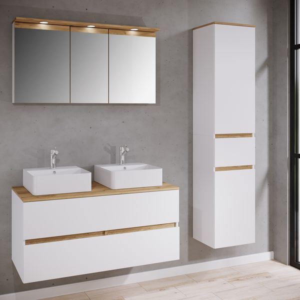 Produktbild: Badm&ouml;bel Hochschrank 165x57x33 Dreht&uuml;ren Cosila