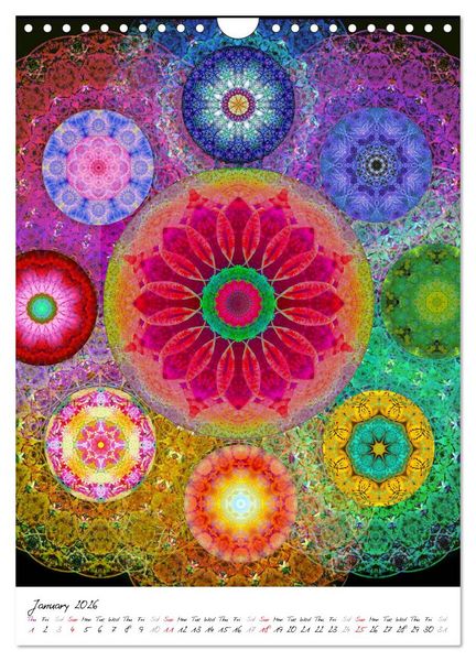 Produktbild: MANDALA COMPOSITIONS (Wall Calendar 2026 DIN A4 portrait), CALVENDO 12 Month Wall Calendar