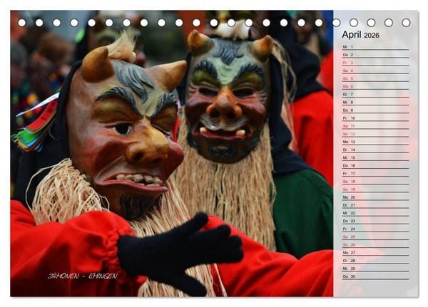 Produktbild: Schw&auml;bisch alemannische Fasnet (Tischkalender 2026 DIN A5 quer), CALVENDO Monatskalender