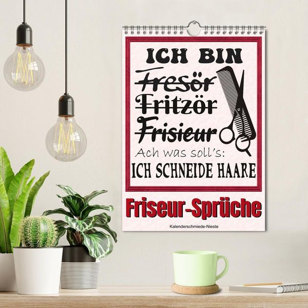 Produktbild: Friseur-Spr&uuml;che (Wandkalender 2026 DIN A4 hoch), CALVENDO Monatskalender