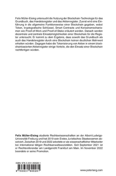 Produktbild: Blockchain im Registerrecht