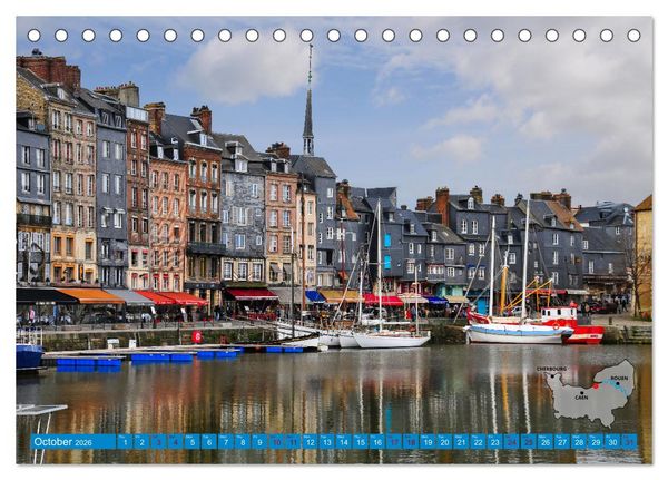Produktbild: The Coasts of Normandy from Mont Saint-Michel to &Eacute;tretat (Desk Calendar 2026 DIN A5 landscape), CALVENDO 12 Month DeskCalendar