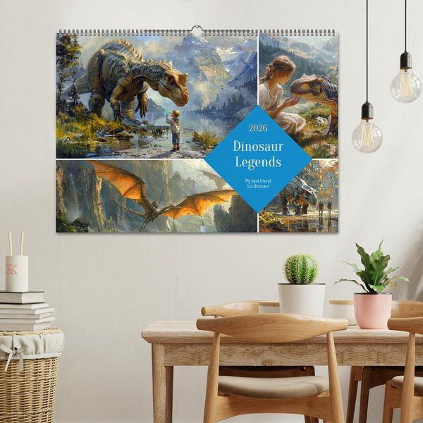 Produktbild: Dinosaur Legends (Wall Calendar 2026 DIN A2 landscape), CALVENDO 12 Month Wall Calendar