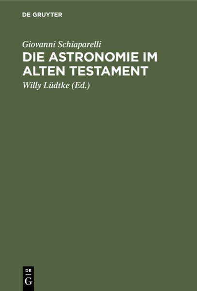 Produktbild: Die Astronomie im Alten Testament