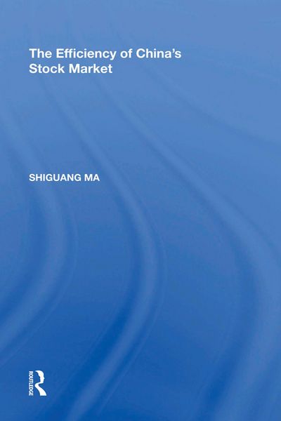 Produktbild: The Efficiency of China's Stock Market