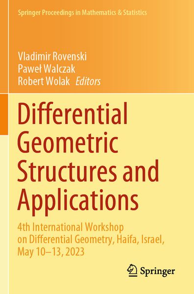Produktbild: Differential Geometric Structures and Applications
