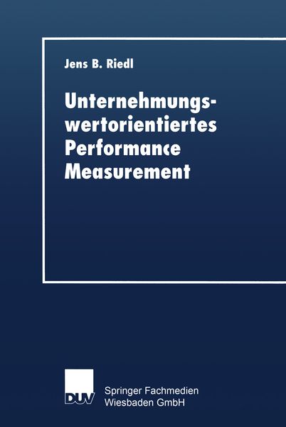 Produktbild: Unternehmungswertorientiertes Performance Measurement