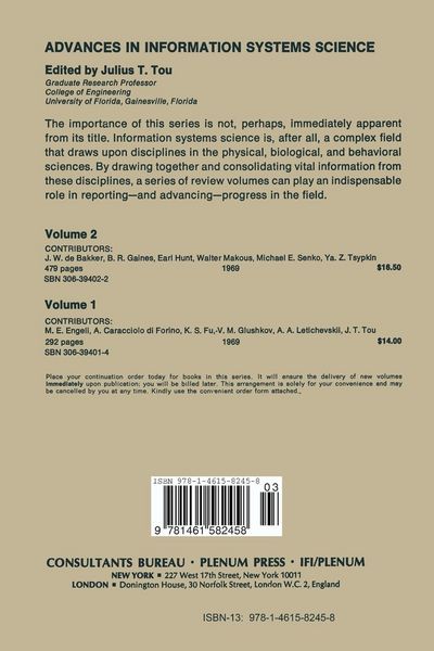 Produktbild: Advances in Information Systems Science