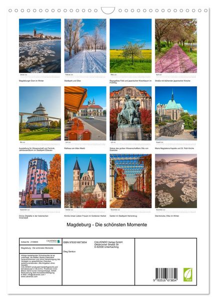 Produktbild: Magdeburg - Die sch&ouml;nsten Momente (Wandkalender 2026 DIN A3 hoch), CALVENDO Monatskalender