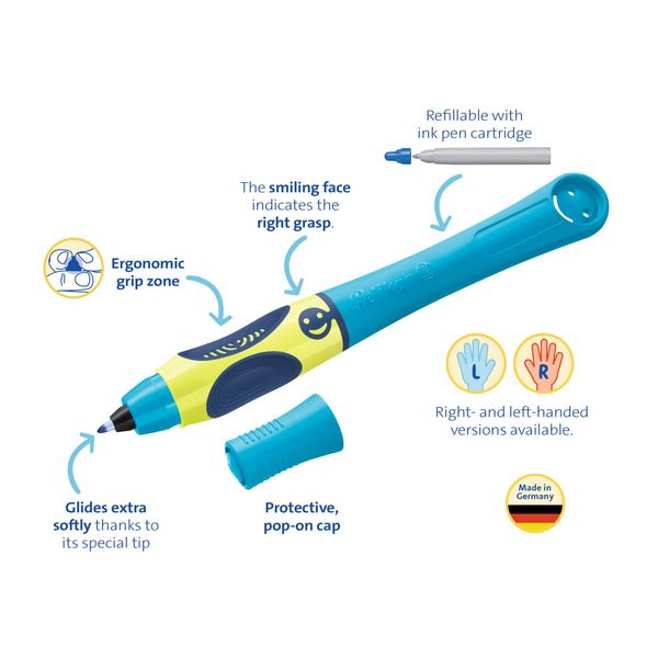 Pelikan Griffix Tintenschreiber Für Rechtshänder - Ergonomisches Schreiblernsystem Mit Gravur