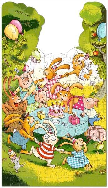 Produktbild: Sieben kleine Hasen. Unser Familien-Puzzle 199 Teile