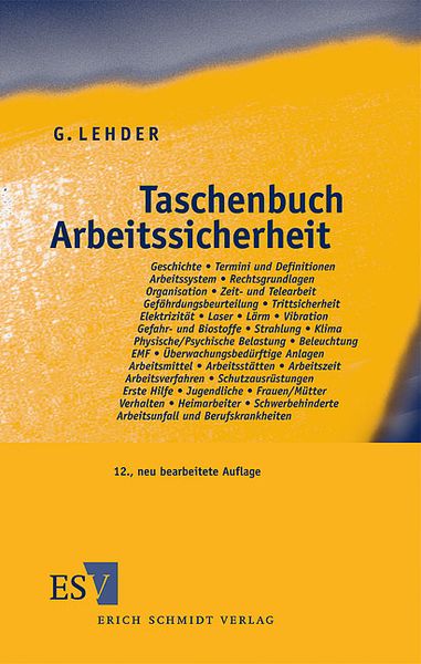 Produktbild: Taschenbuch Arbeitssicherheit