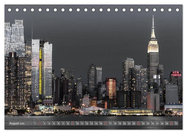 Produktbild: New York City - Color Glam Edition (Tischkalender 2026 DIN A5 quer), CALVENDO Monatskalender