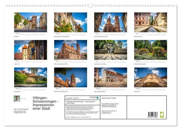 Produktbild: Villingen-Schwenningen - Impressionen einer Stadt (Wandkalender 2026 DIN A2 quer), CALVENDO Monatskalender