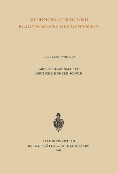 Produktbild: Bildungsauftrag und Bildungspl&auml;ne der Gymnasien