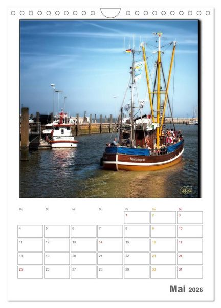 Produktbild: Ostfriesland - Hafen Neuharlingersiel (Wandkalender 2026 DIN A4 hoch), CALVENDO Monatskalender