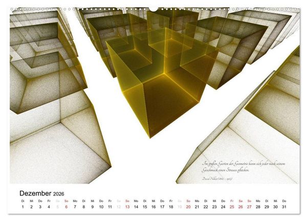 Produktbild: Mathematik - Grafiken und Zitate 2026 (Wandkalender 2026 DIN A2 quer), CALVENDO Monatskalender