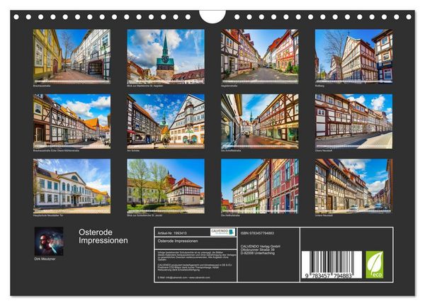 Produktbild: Osterode Impressionen (Wandkalender 2026 DIN A4 quer), CALVENDO Monatskalender