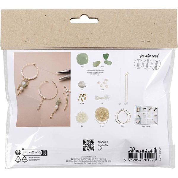 Produktbild: Creativ Company DIY Sets Beads Mini Kreativ Set Schmuck, Armband und Ohrringe , aus Aventurin-Quarz-Mischung, Kreativ Box