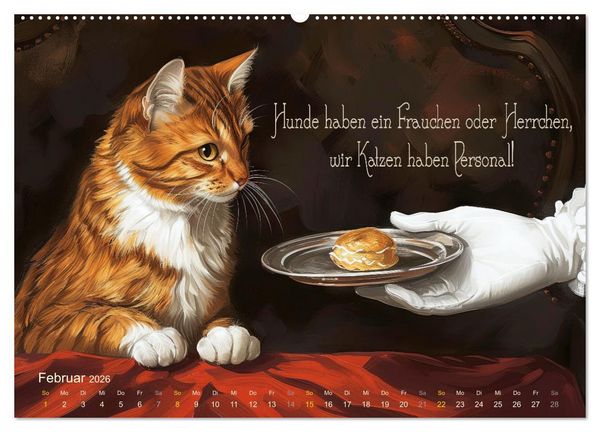 Produktbild: Samtpfotenspr&uuml;che (Wandkalender 2026 DIN A2 quer), CALVENDO Monatskalender