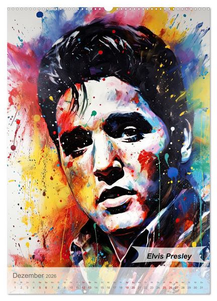 Produktbild: POP Legenden in Pop-Art (Wandkalender 2026 DIN A2 hoch), CALVENDO Monatskalender