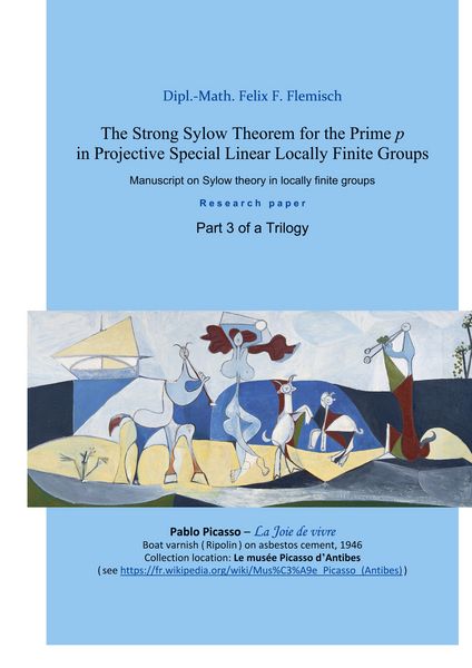 Produktbild: The Strong Sylow Theorem for the Prime p in Projective Special Linear Locally Finite Groups - Part 3 of a Trilogy