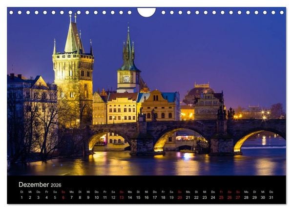 Produktbild: Prag - die goldene Stadt (Wandkalender 2026 DIN A4 quer), CALVENDO Monatskalender