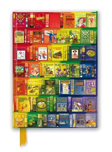 Produktbild: Premium Notizbuch DIN A5: Bodleian Libraries, Regenbogenfarbenes B&uuml;cherregal