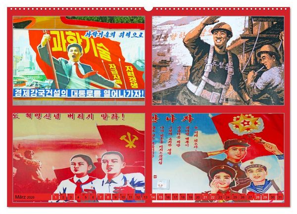 Produktbild: NORDKOREA - SCH&Ouml;NES UNGEW&Ouml;HNLICHES FARBIGES FREUNDLICHES (hochwertiger Premium Wandkalender 2026 DIN A2 quer), Kunstdruck in Hochglanz