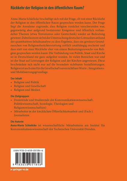 Produktbild: R&uuml;ckkehr der Religion in den &ouml;ffentlichen Raum?