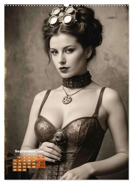 Produktbild: Steampunk erotisch (Wandkalender 2026 DIN A2 hoch), CALVENDO Monatskalender